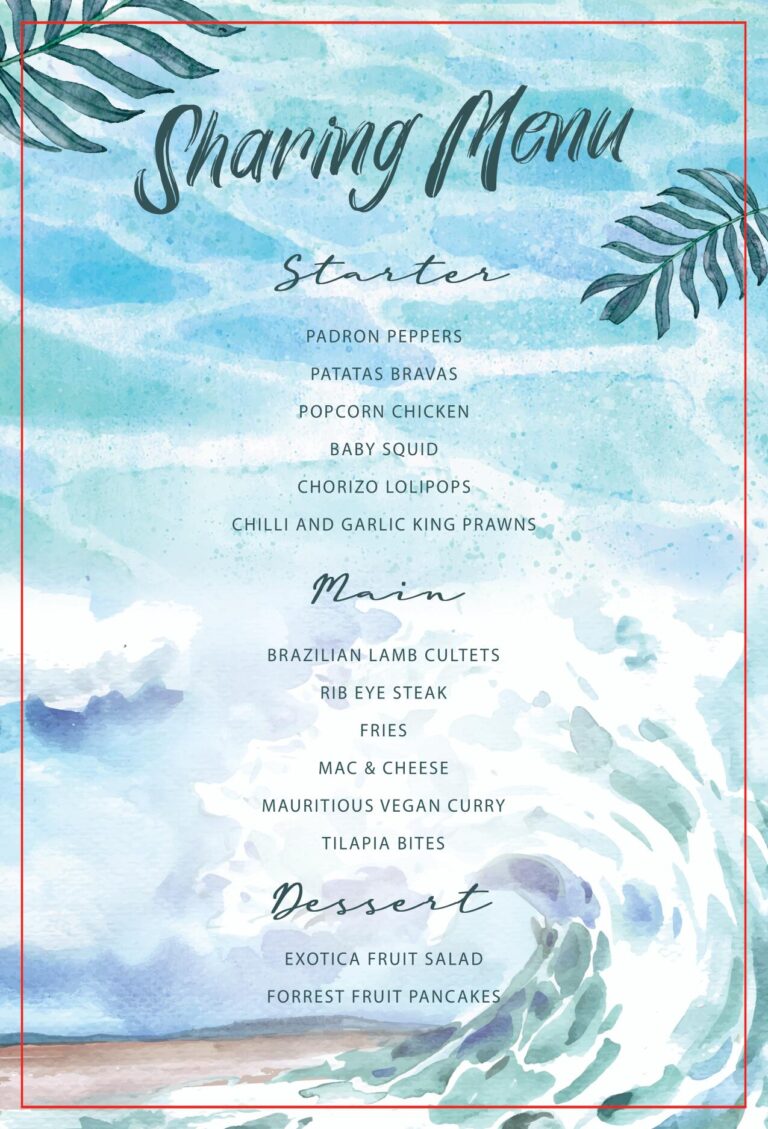 sharing style menu buffet food